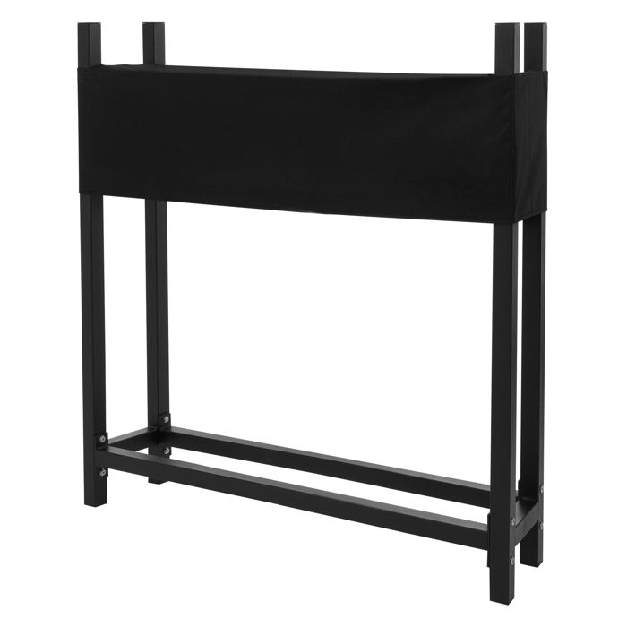 ML-Design Étagère en Métal pour Bois de Cheminée avec Couvercle 113x25x115 cm Anthracite Aide à lEmpilage Extérieur avec Housse