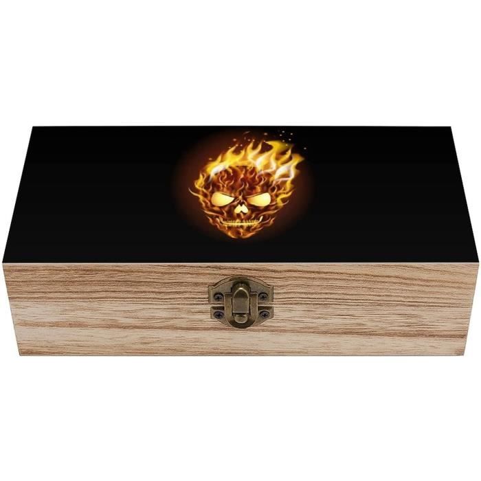 Boîte Rangement Carrée En Bois Avec Couvercle Acrylique - Personnalisable - Pour Bijoux, Souvenirs - Tailles S à XL