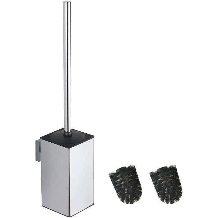 Brosse WC avec Couvercle Inox Epoxy Blanc Mat