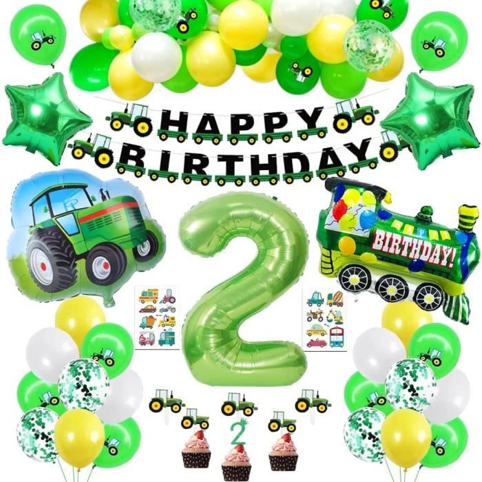 Kit Fête D'anniversaire Tracteur Pour Enfants - 96 Pièces : Sacs, Jouets, Bracelets, Autocollants…