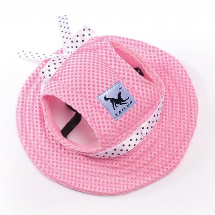 Casquette De Baseball Pour Chien - Protection Solaire Avec Trous D'Oreilles - Réglable (Taille M) - Vert