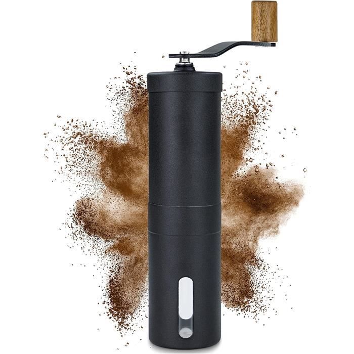 ® Moulin à café manuel (réglable) Coffee Grinder noir en Acier