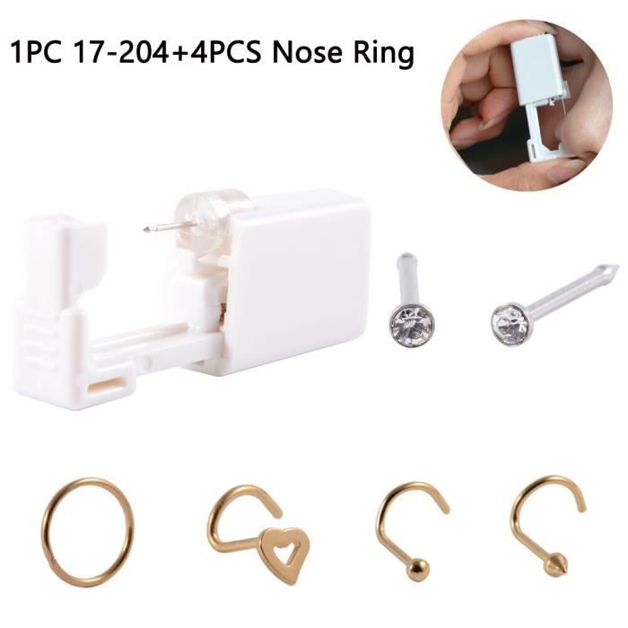 Oreille Jetable Et Dispositif de Perçage de Nez Unisexe Stérile Cadre Mo f5 2X Oreille Jetable Et Dispositif de Perçage de Nez Unisexe Stérile Cadre Mo f5 2X