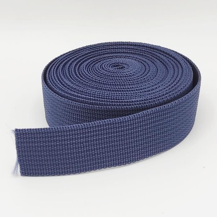 Sangle type ceinture de sécurité 25 mm bleu marine - La mercerie