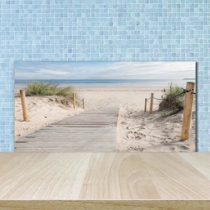 Tulup Panneaux De Cusne Sur Verre - 100x50cm - Route Dans Les