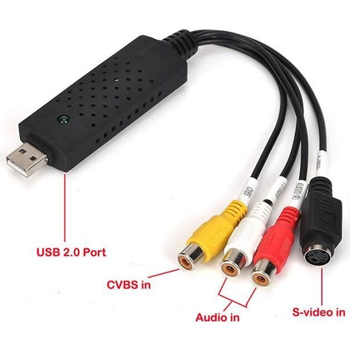 USB 2.0 vidéo&audio capture cartes convertir des cassettes VHS sur
