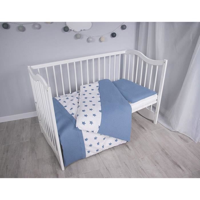 MoMika couverture bébé, 100% coton en lin pour lit bébé et lit bébé, en  tissu gaufré 100% coton / 100% coton