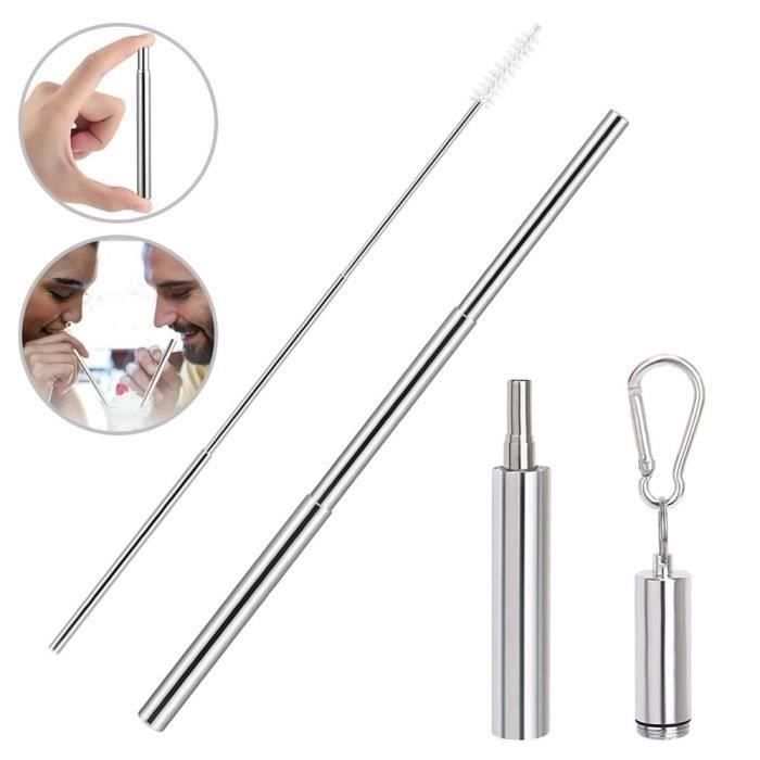 Paille télescopique en inox