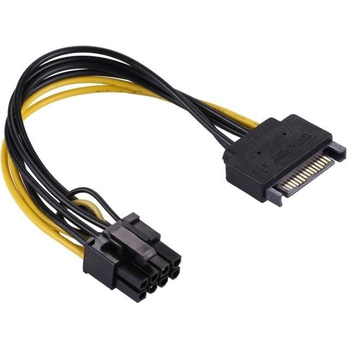 Cable ESATA SATA IDE 15 Broches Mâle à 2 X Femelle Câble D'alimentation