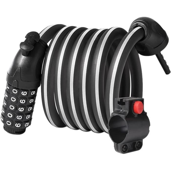 Chaîne Antivol Vélo Universelle Mini Portable Avec 2 Clés - Cadenas Câble Robuste