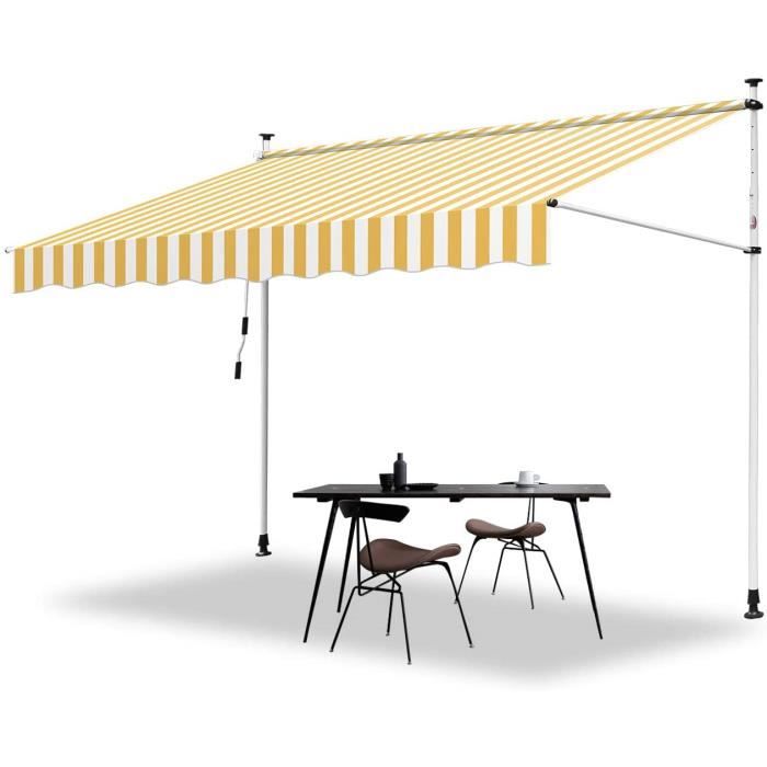 Auvent de balcon avec manivelle Résistant aux UV Réglable en
