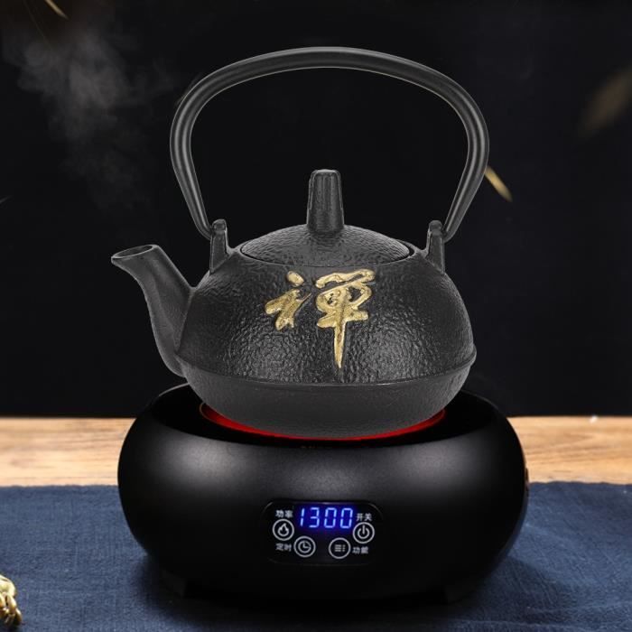 Bouilloire à thé, thé japonais et mini-bouilloire en fonte Zen non revêtue intérieur émaillé avec infuseur en acier