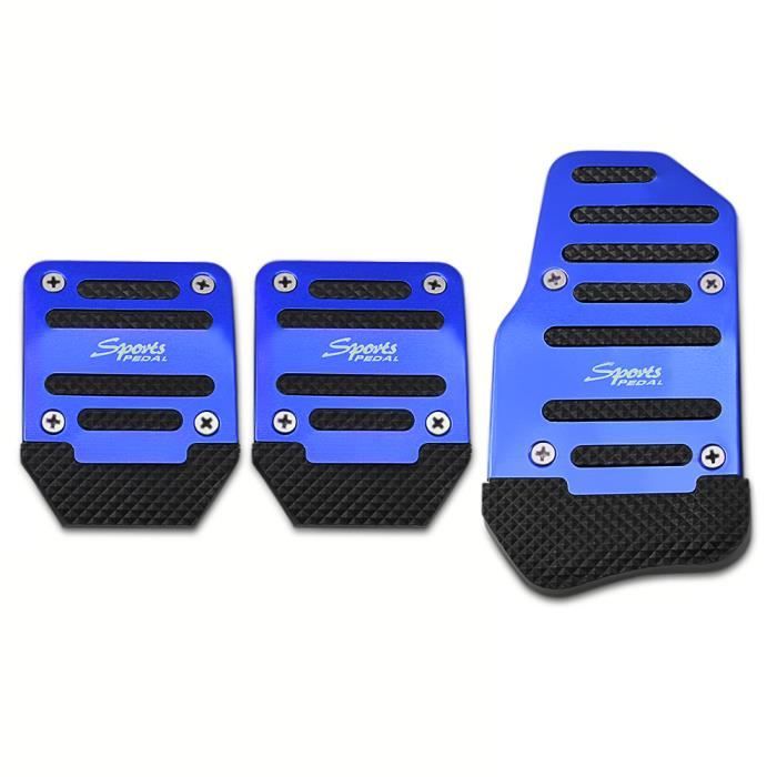 Pédale de voiture universelle - Mt Bleu - Aluminium - Antidérapante - Confort conducteur - Accessoire voiture