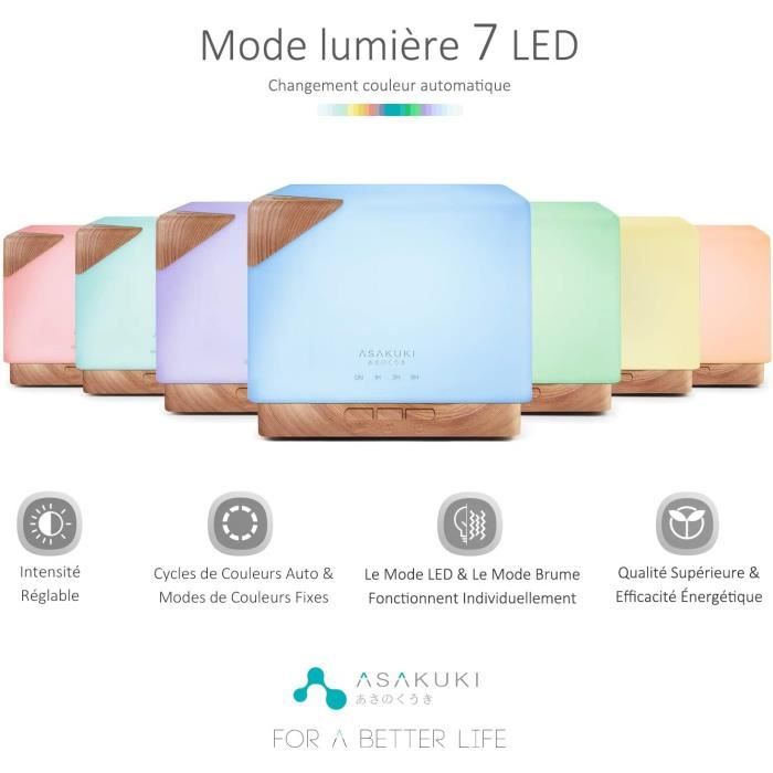 5 en 1 à ultrasons diffuseur d'huiles essentielles Details about   Asakuki 700 ml Premium 