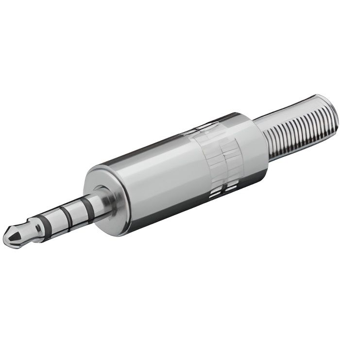 Fiche audio Jack 3.5mm stereo 4 contact metal a…