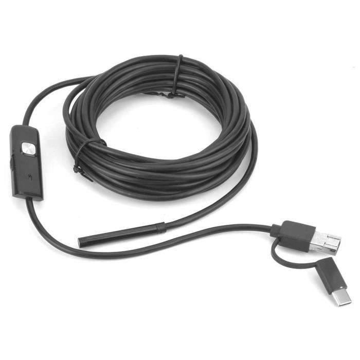 GOTOTOP endoscope USB Y102 USB 3 en 1 Endoscope 5.5mm Lentille 6LED 5M