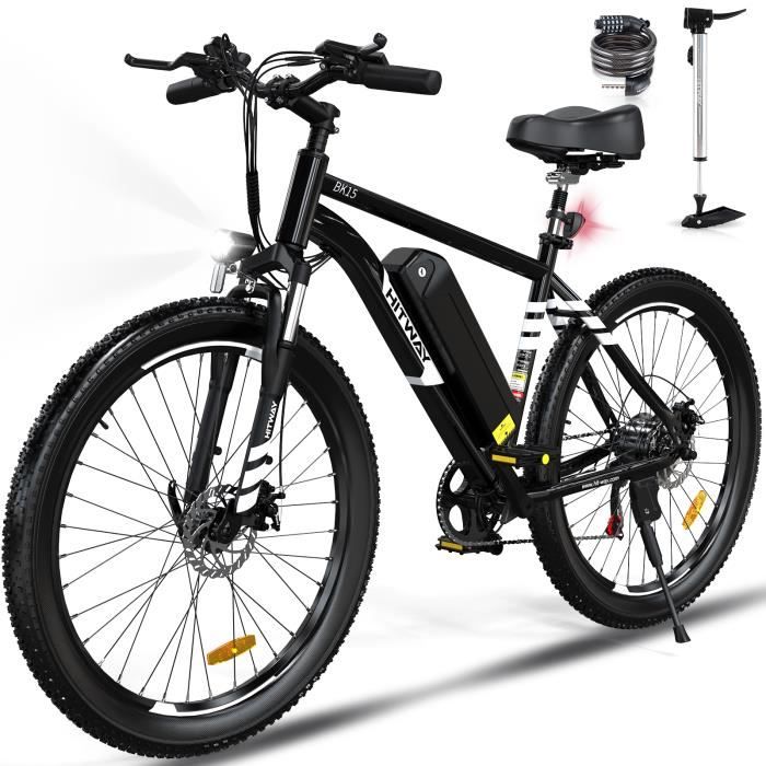 Vélo Électrique HITWAY VTT 26 Pouces - Batterie 36V12Ah, Autonomie 90km