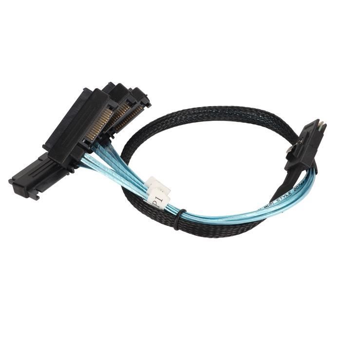 HURRISE Câble Adaptateur Série ATA Mini SAS SFF 8087 à 8482 4 Câble