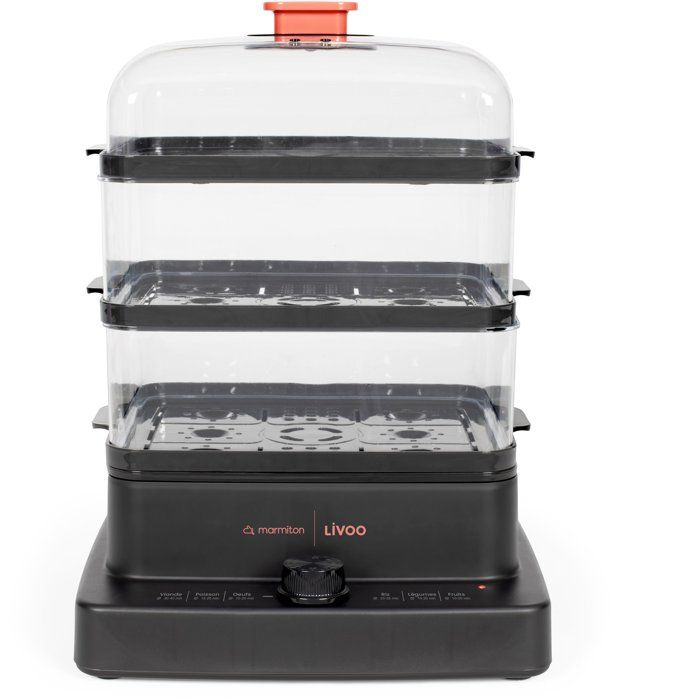 Cuiseur Vapeur LIVOO DOC300 – 1200W, 12L, 3 Paniers Vapeur - vue 4