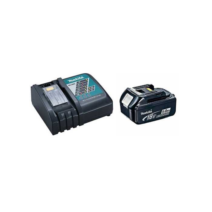 Power Set MAKITA 1 x 18V 5 0 Ah + DC18RC