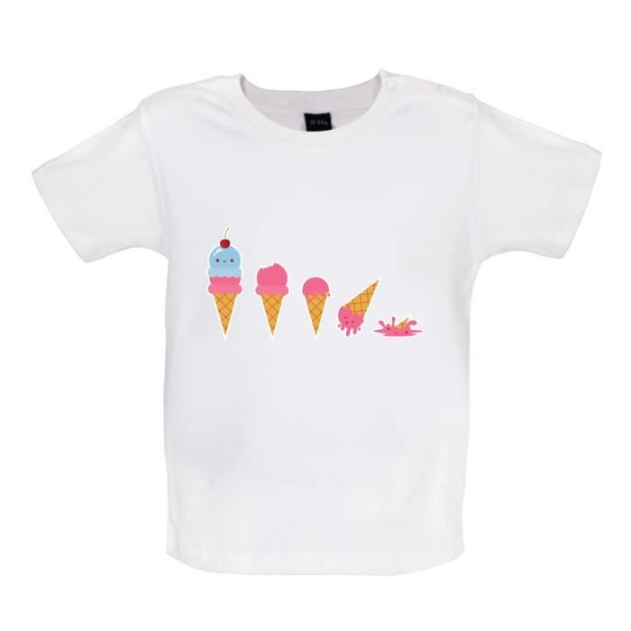 Evolution D Une Glace T Shirt Bebe Blanc 18 A 24 Mois Blanc Cdiscount Pret A Porter