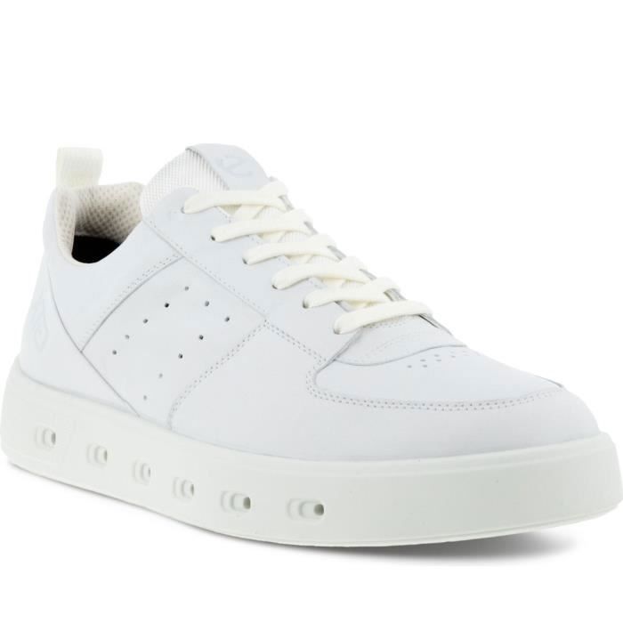 ECCO Baskets ECCO - Homme - Blanc - Cuir - Lacets