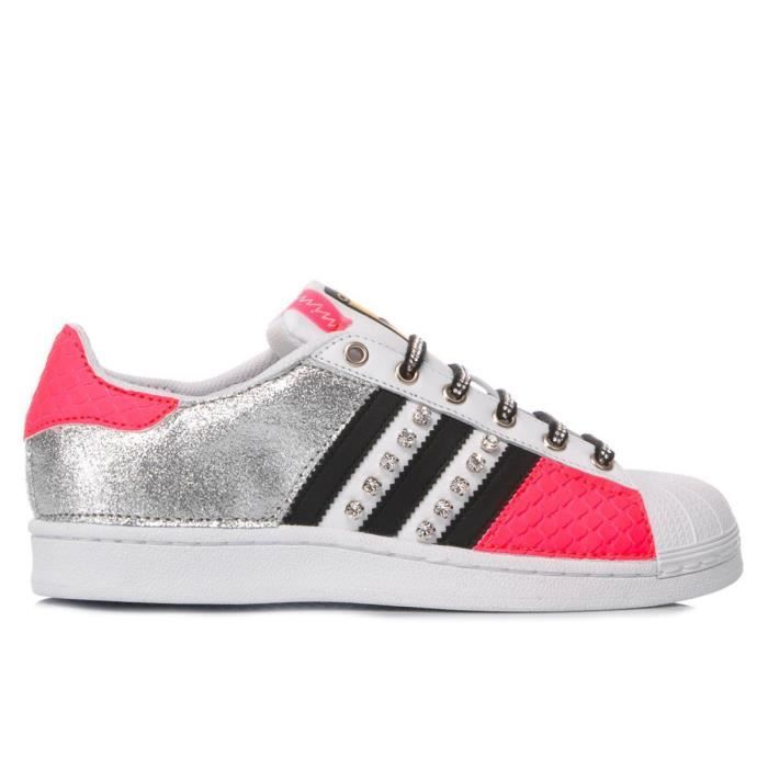 basket argent femme adidas