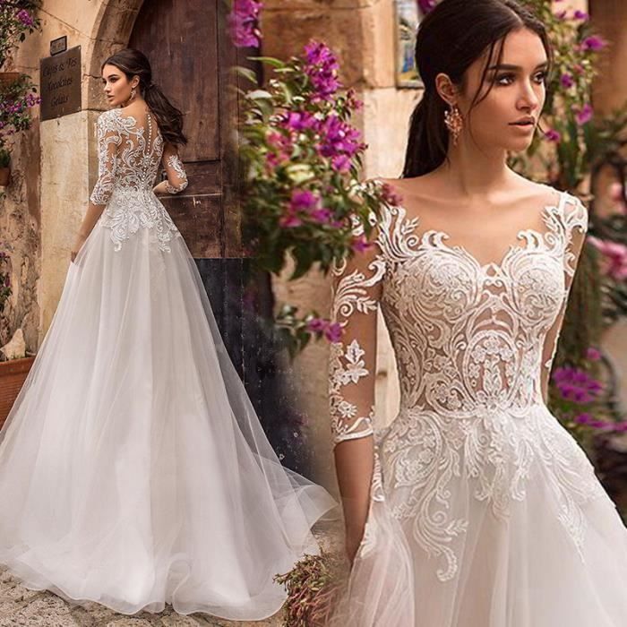 Robe de mariée manche longue 2020 deals