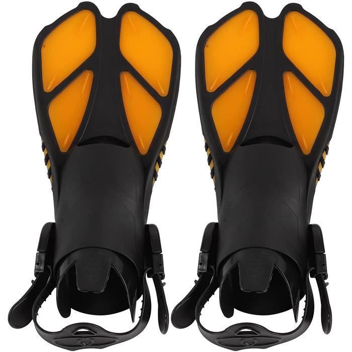 Palmes De Snorkeling Et Natation Pour Enfants Filles - En Silicone Souple, Avec Protection Intégrée Pour Les Pieds