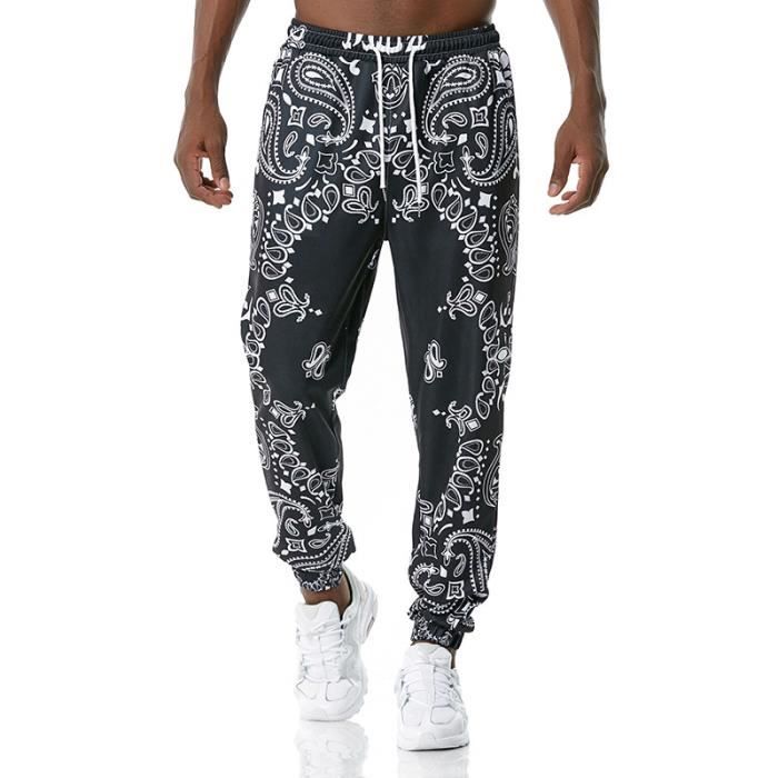 Pantalon de jogging de luxe pour hommes imprimé Floral K15