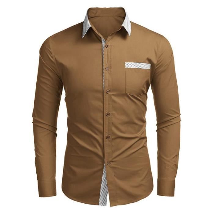 Chemise Homme Mariage Manches Longues Regular Fit Chemises Casual