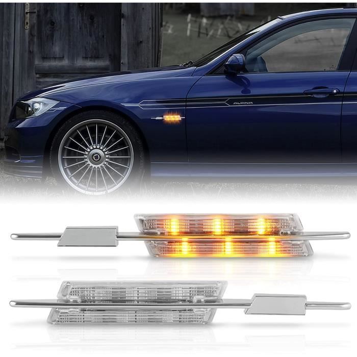 2 pièces feu de position latéral LED fumée, lampe de clignotant, pour BMW  série 3 E46