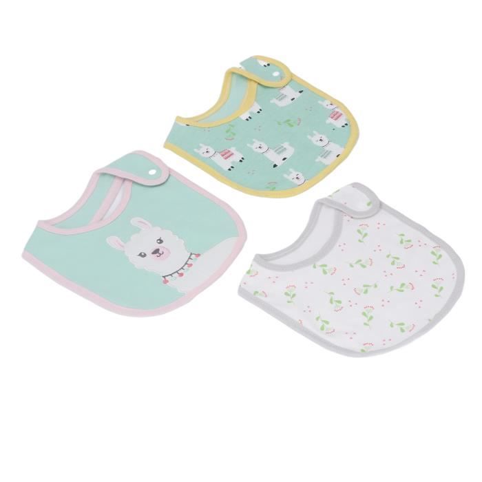 Lot De 2 Bavoirs Bébé Petit Bateau – Coton Imprimé Fleuri – Boutons-pression – Doublure éponge – 22x17 Cm - 11