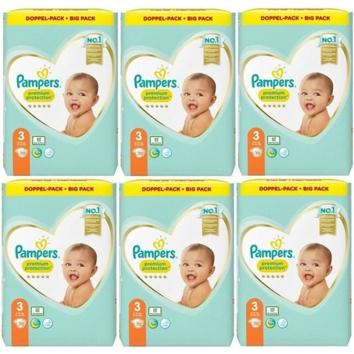 Couches premium protection taille 3, 6kg-10kg Pampers - Intermarché