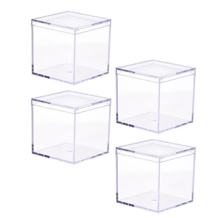 4 Pièces Portable Transparent Acrylique Boîte de Bonbons de Rangement Pour  La boite a dragees articles - decoration de fete - Cdiscount Maison