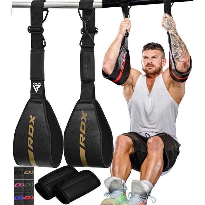RDX Fitness Sangles Abdominales AB Straps - Double Sangle Anneaux Pour Six Pack Et Crunch