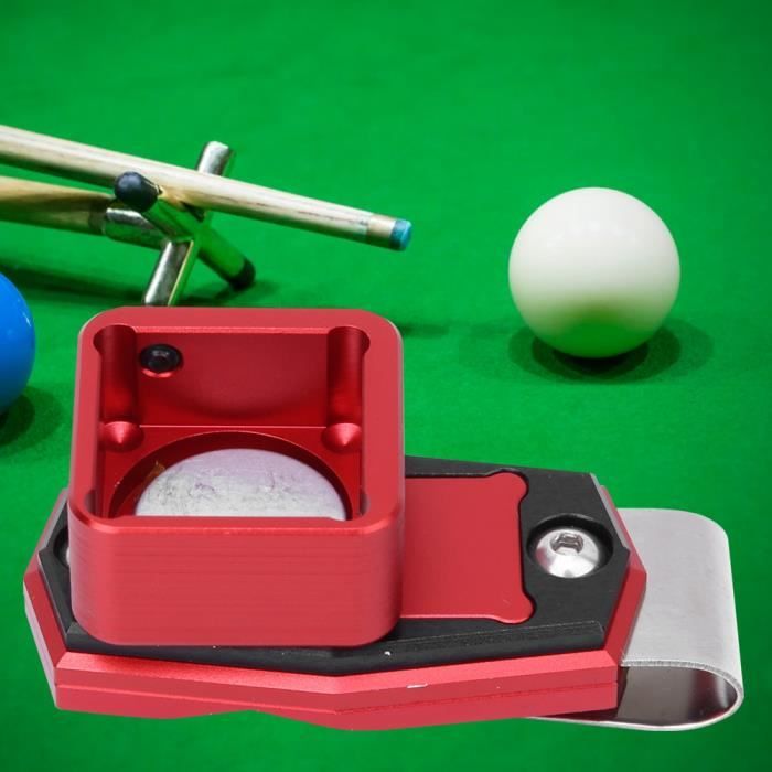 Porte-craie de billard portable en alliage d'aluminium, petit étui de