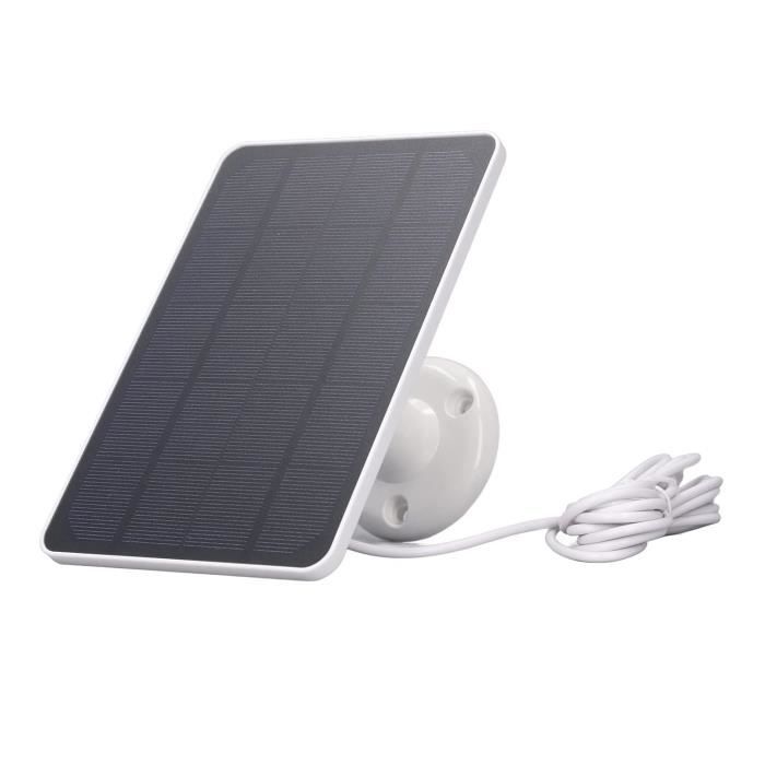 Panneau Solaire 12W Pour Caméra De Sécurité – USB 5V, Ports Micro USB Et USB-C, IP66, Câble 3m