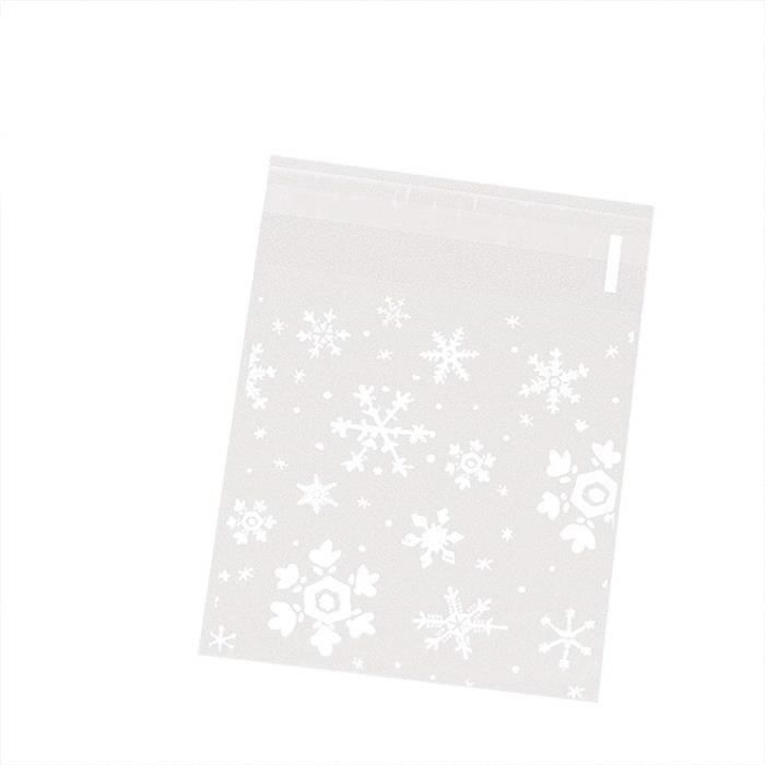 6 x flocons de neige Panier Panier Cadeau Gâteau Cellophane affichage Sac avec liens