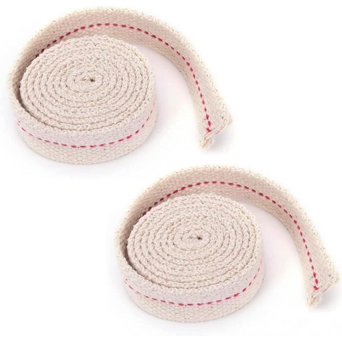MECHE POUR BOUGIE,G Mèche De Lampe à Kérosène En Coton Tressé Mèche Plate Pour Lampe à Huile 1