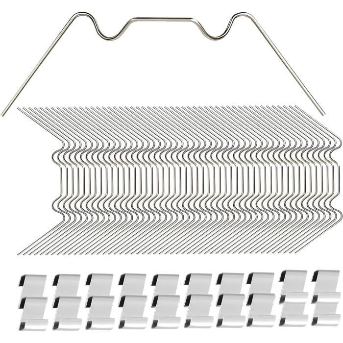 Kuuleyn Lot De 100 Clips Torsadés Pour Serre, Clips De Fixation D'ombrage En Plastique Avec Rondelles, Clips De Fixation De Serre En Plastique Pour Isolation De Serre, Filet à Bulles