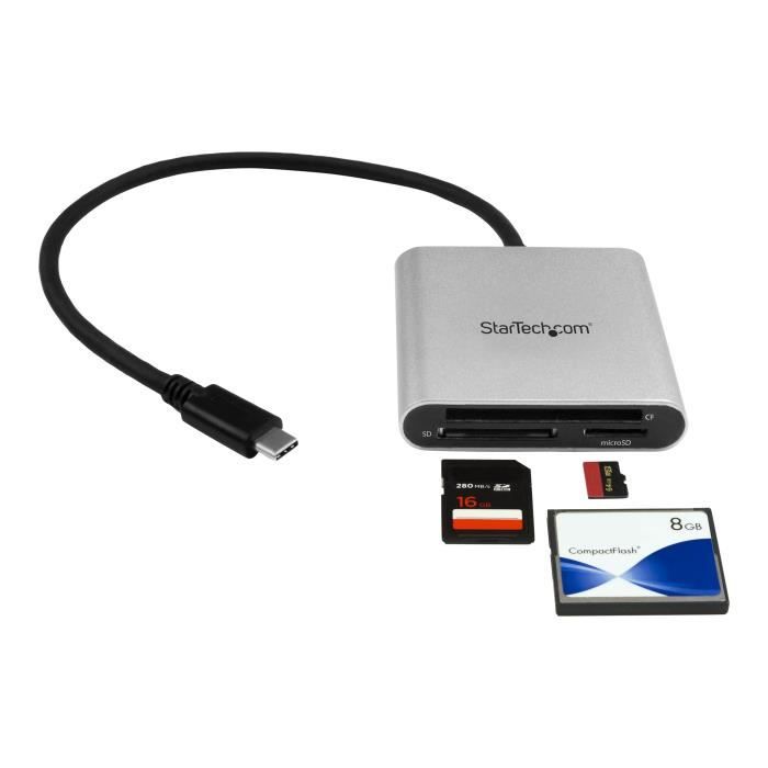 STARTECH Lecteur multicartes avec USB-C SD / MicroSD / CompactFlash - USB 3.0