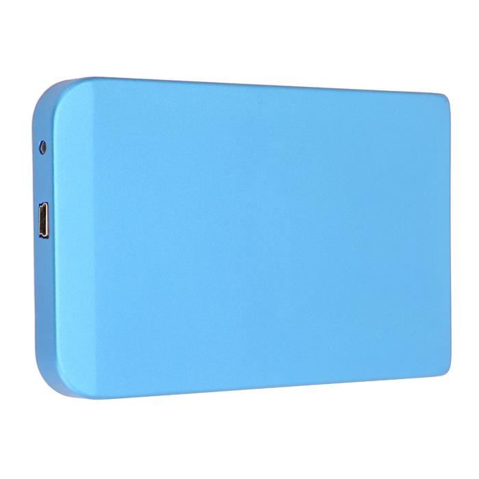 Boîtier Disque Dur Externe 2,5" USB 2.0 - Jusqu'à 2 To - Plug & Play - Aluminium Bleu
