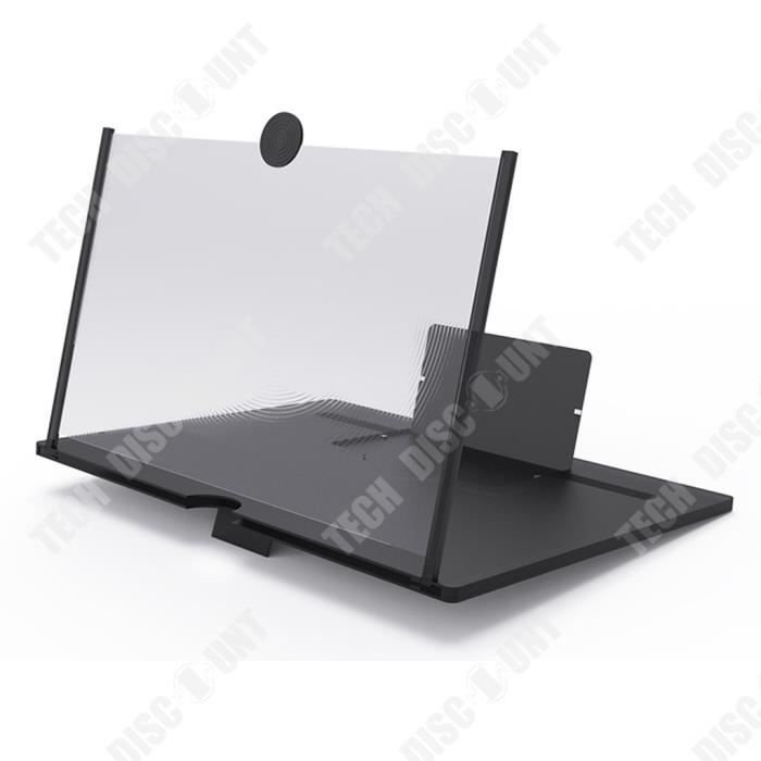Loupe D'écran Pour Smartphone – Grossissement 3x à 5x – Support Réglable, Anti-lumière Bleue – Noir