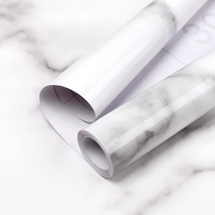 Papier Adhésif Marbre Pour Meubles - 40cm X 6m Gris