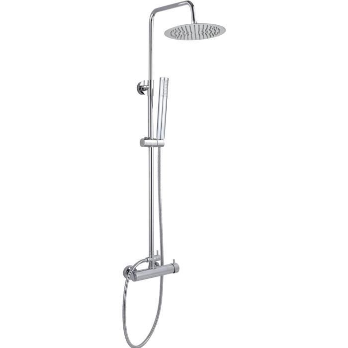 Mitigeur Colonne de Douche Zinc Chromé
