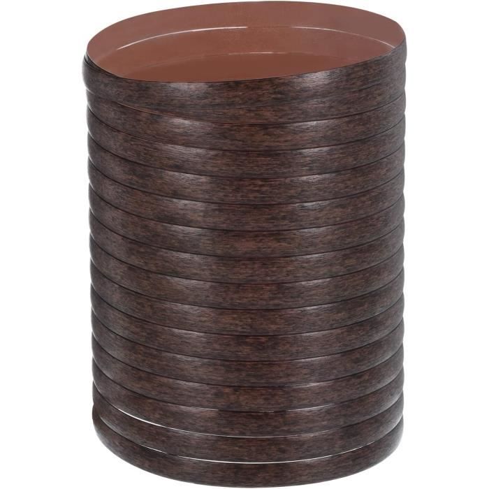 8mm*65m Rotin Synthétique Plat Brun Dégradé Café - Matériau Réparation Meubles Osier, Jardin, Terrasse - 500g Kit Tressage Durable