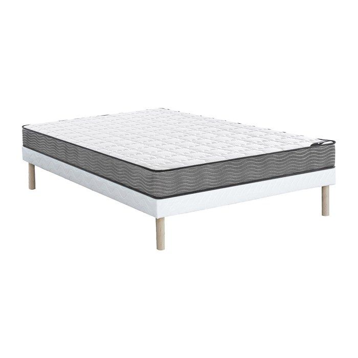 Ensemble 140 x 190 cm sommier tapissier + matelas ressorts ensachés ép.19cm - KIJAL II de YSMÉE Ensemble 140 x 190 cm sommier tapissier + matelas ressorts ensachés ép.19cm - KIJAL II de YSMÉE