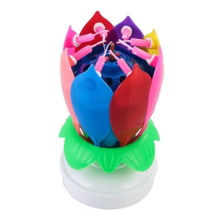 Innovantes Figurine Pour Gateau De Fete Musicale Fleur De Lotus Tournante Heureux Bougie D Anniversaire W 8 Petit Bougies Cdiscount Librairie