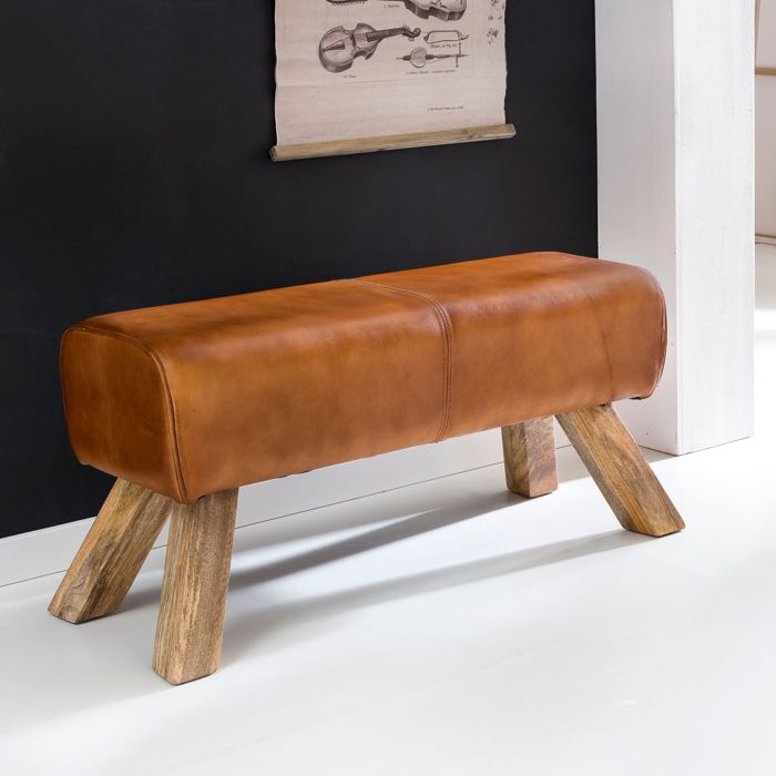 Banc Ling Résidentiel Tourner Bock cuir véritable Brown Turn banc en cuir Banc Ling Résidentiel Tourner Bock cuir véritable Brown Turn banc en cuir